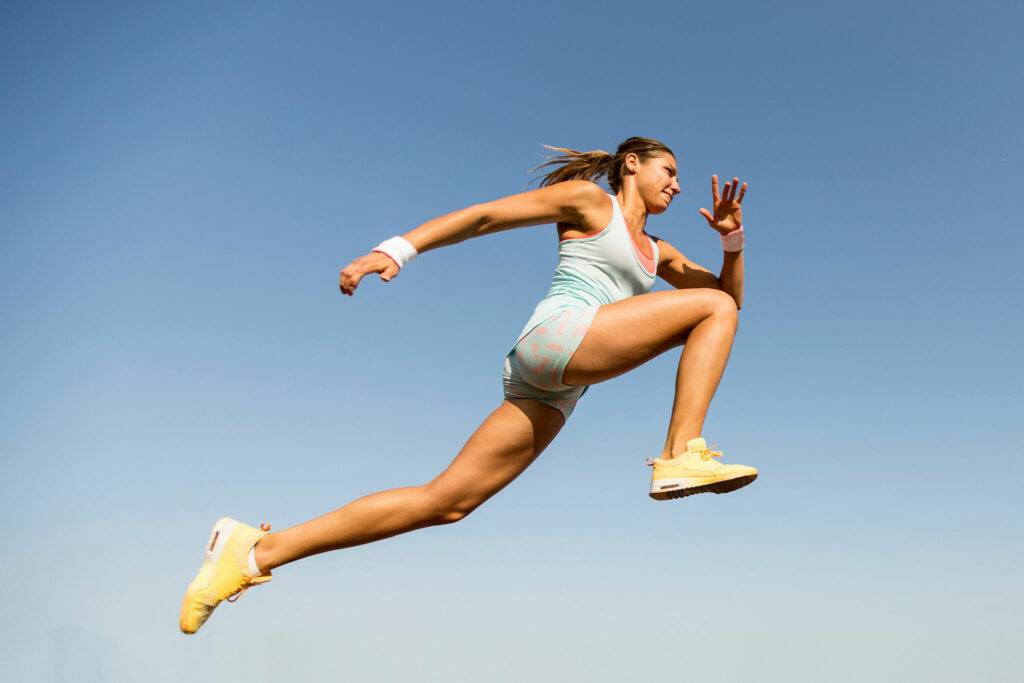 Thema Körper Weitspringerin